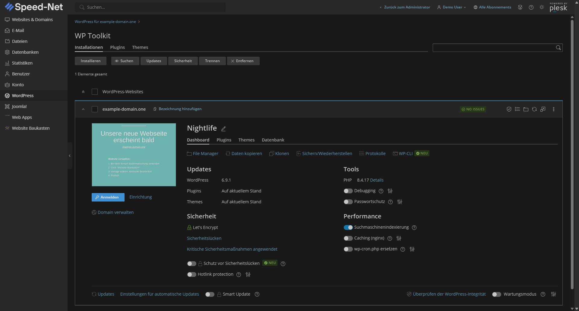 WordPress Toolkit in Plesk